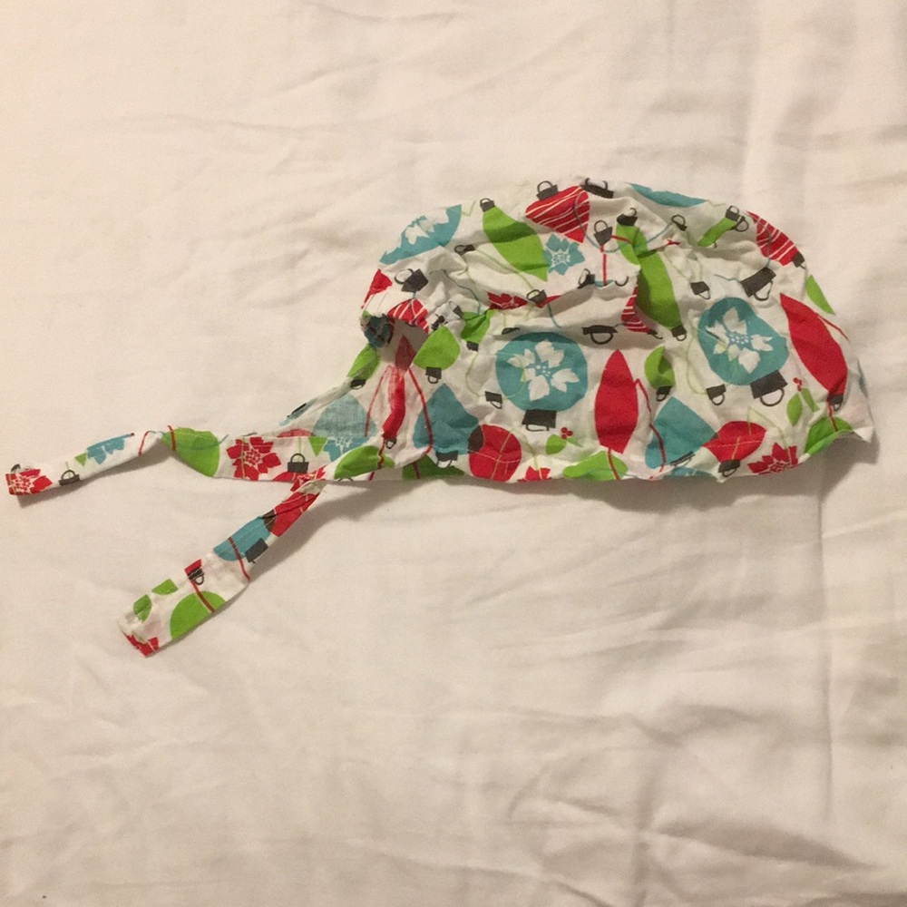 Christmas print scrub cap